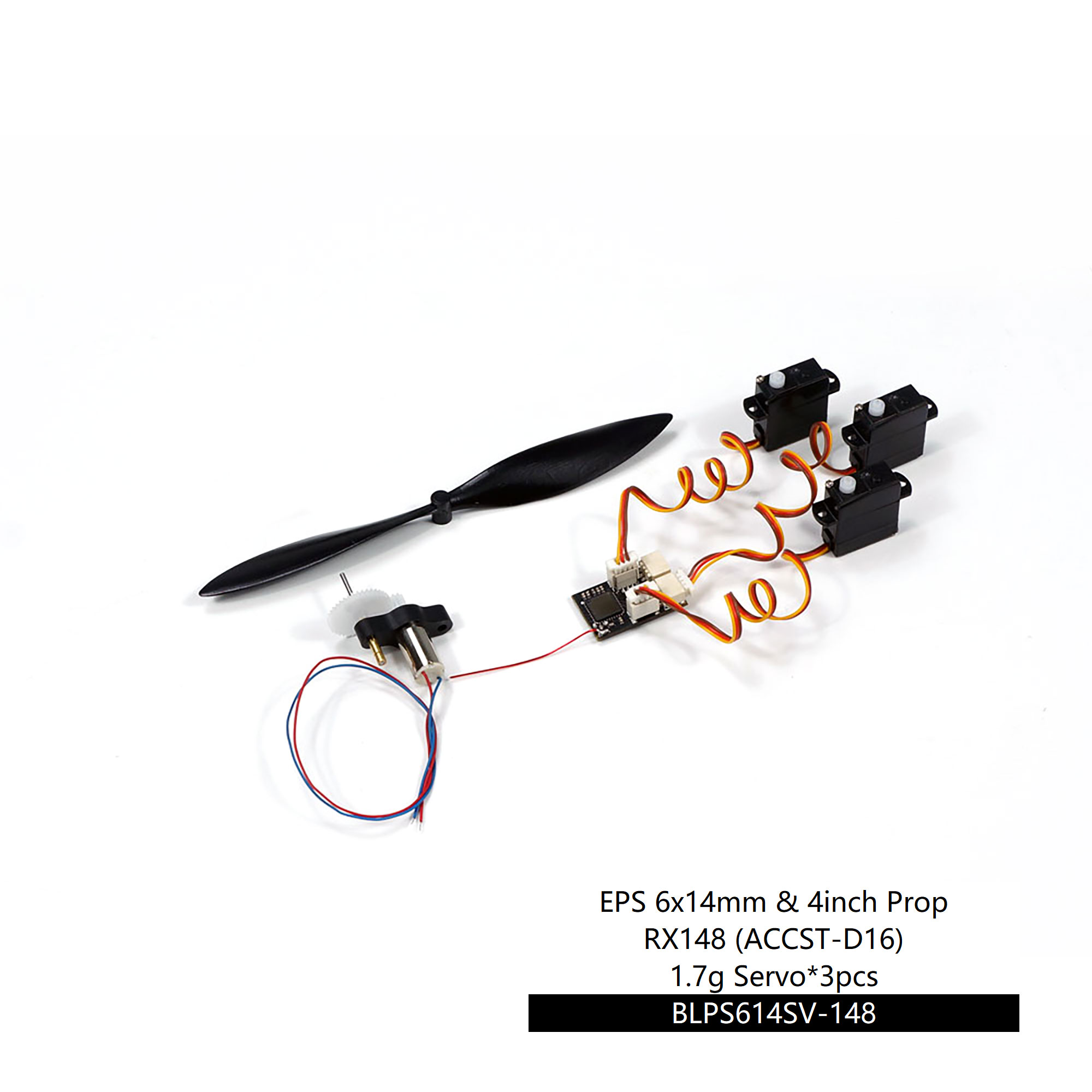Brushless Motor Thrust Test Stand - AEORC 6x14 ブラシ付きモーターコンボ、プロペラ付き、2in1/3in1 & 1.7g サーボマルチプロトコルレシーバーキット、RC飛行機カーモデル用